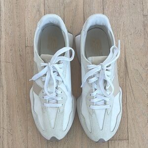 327 New Balance Off-White and Beige Sneakers